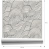 Papel pintado de ondas modernas negro · Hera Walls Tempo H516-4F