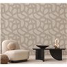 Papel pintado geométrico para salón moderno beige · Hera Walls Tempo H517-3F