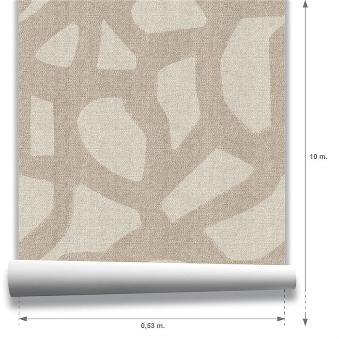 Papel pintado geométrico para salón moderno beige · Hera Walls Tempo H517-3F
