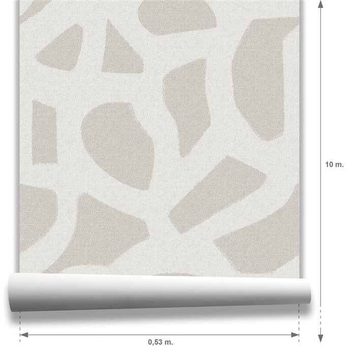 Papier peint géométrique abstrait gris clair · Hera Walls Tempo H517-4F