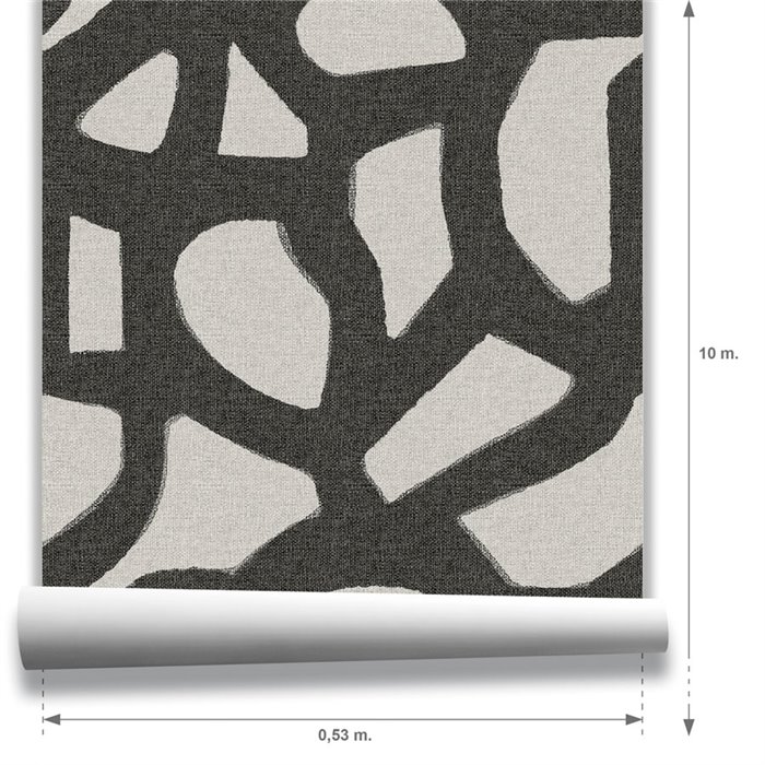 Papel pintado para salón moderno balnco y negro · Hera Walls Tempo H517-5F