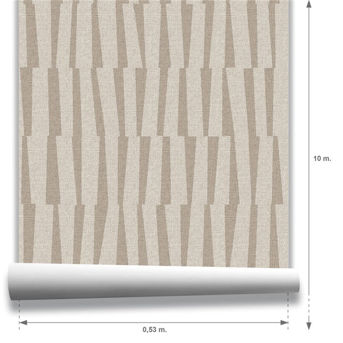 Moderne geometrisch gestreifte tapete beige · Hera Walls Tempo H518-1F
