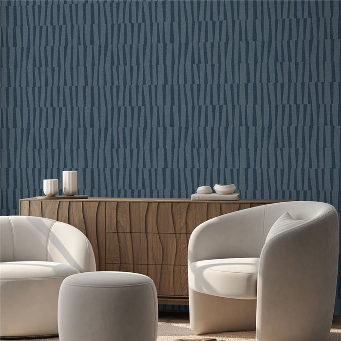 Papier peint pour bureaux et hôtels bleu · Hera Walls Tempo H518-2F