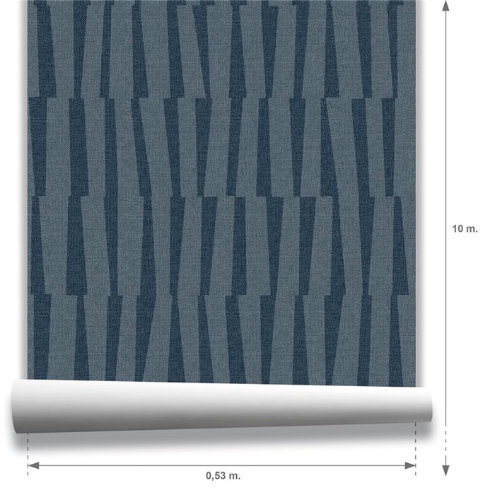 Papel pintado para oficinas y hoteles azul · Hera Walls Tempo H518-2F