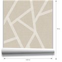 Papel pintado geométrico de líneas moderno beige · Hera Walls Tempo H519-1F