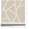 Papel pintado geométrico de líneas moderno beige · Hera Walls Tempo H519-1F