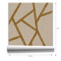 Geometrische senfgelbe hotel-tapete · Hera Walls Tempo H519-3F
