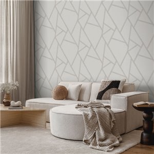 Papel pintado minimalista de líneas gris claro 2