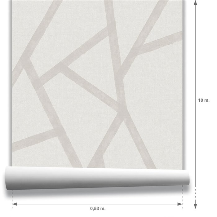 Minimalistische linientapete in hellgrau · Hera Walls Tempo H519-4F
