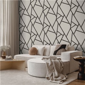 Modern Interlocking Braid Beige Wallpaper 2