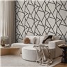 Papel pintado para salón moderno blanco negro · Hera Walls Tempo H519-5F