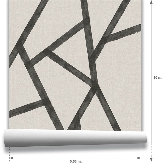 Schwarz-weiße tapete für das moderne wohnzimmer · Hera Walls Tempo H519-5F