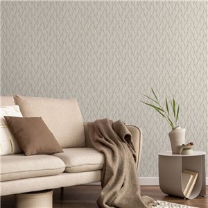 Papel pintado espiga minimalista beige 2