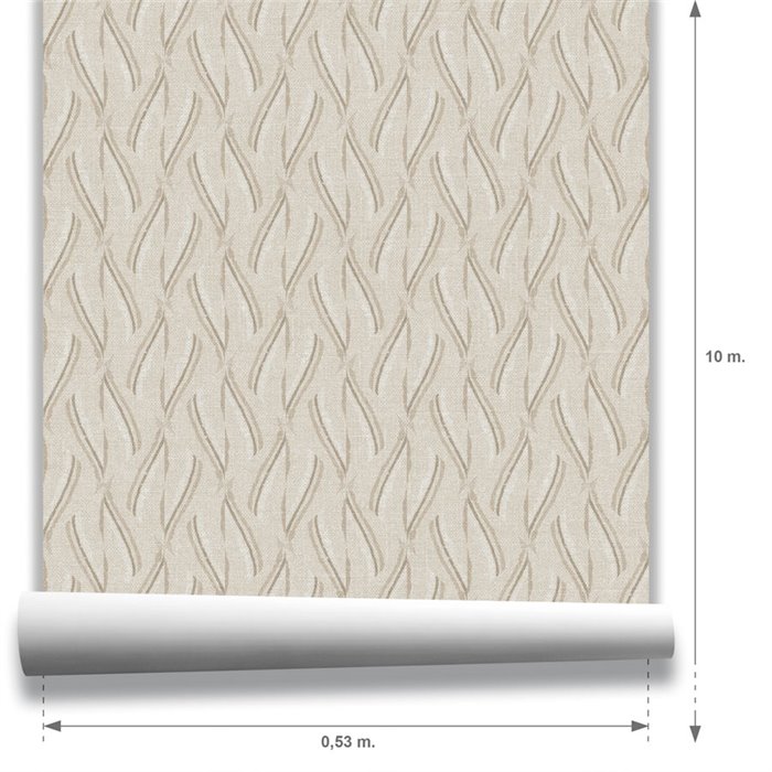 Minimalistische fischgrät-tapete beige · Hera Walls Tempo H520-1F