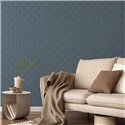 Moderne fischgrät-tapete in denimblau · Hera Walls Tempo H520-2F