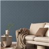 Papier peint chevrons moderne bleu denim · Hera Walls Tempo H520-2F