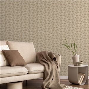 Papel pintado moderno de diseño trenzado arena 2