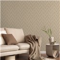 Papier peint moderne motif tressé sable · Hera Walls Tempo H520-3F