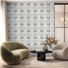 Papel pintado geométrico moderno eslabones gris · Hera Walls Tempo H510-5F