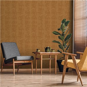 Papier peint style colonial papyrus couleur marron caramel 2
