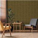 Papel pintado verde oliva textura papiro estilo oriental · Hera Eternity 210-7