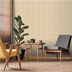 Papel pintado japandi blanco roto efecto fibra de papiro 2