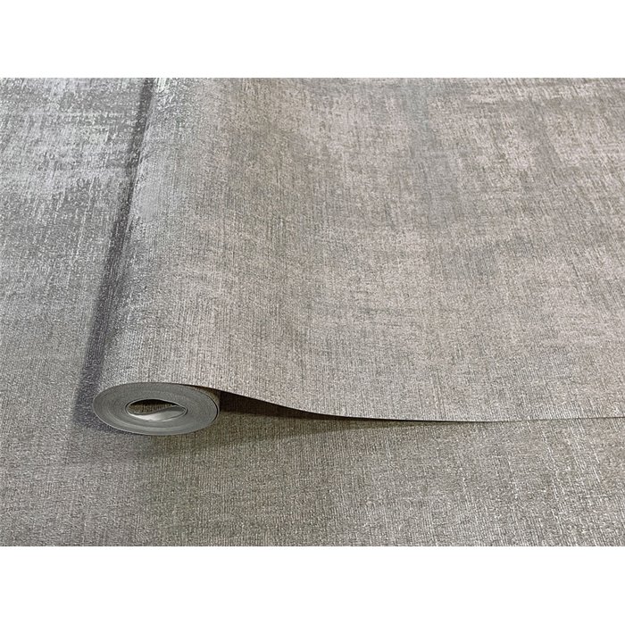 Papier peint imitation papyrus gris moyen pour salon japandi · Hera Eternity 210-15