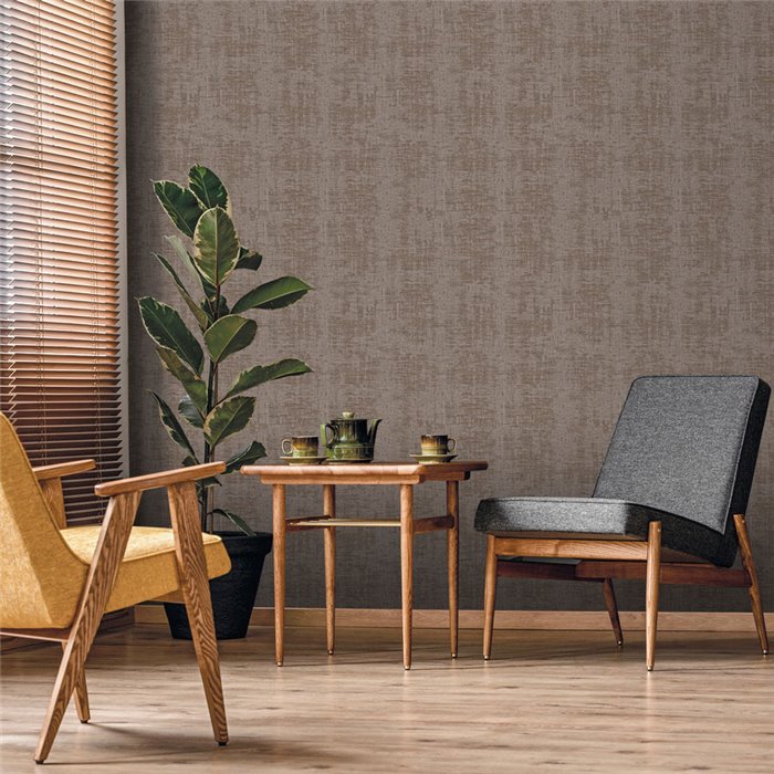 Papel pintado oriental azul grisáceo oscuro efecto papiro · Hera Eternity 210-17