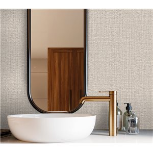 Light beige raffia wallpaper ideal for bathroom or spa 2