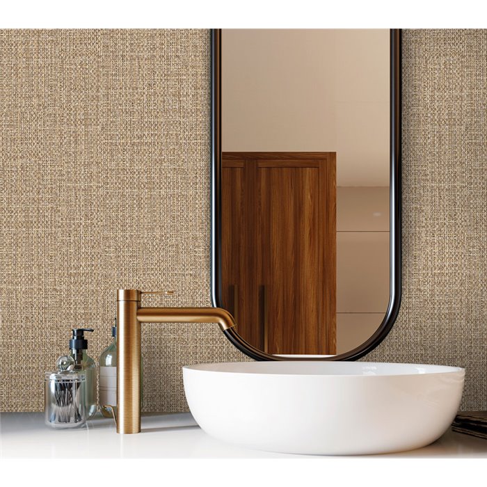 Japandi style beige thick raffia texture wallpaper · Hera Eternity 211-5