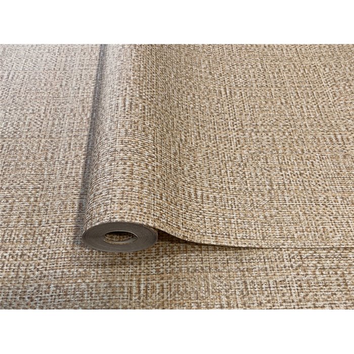 Papier peint rustique vannerie de raphia marron · Hera Eternity 211-6