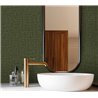 Dark green thick raffia wallpaper zen style · Hera Eternity 211-7