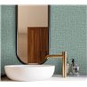 Turquoise raffia effect wallpaper for bathroom and spa · Hera Eternity 211-9