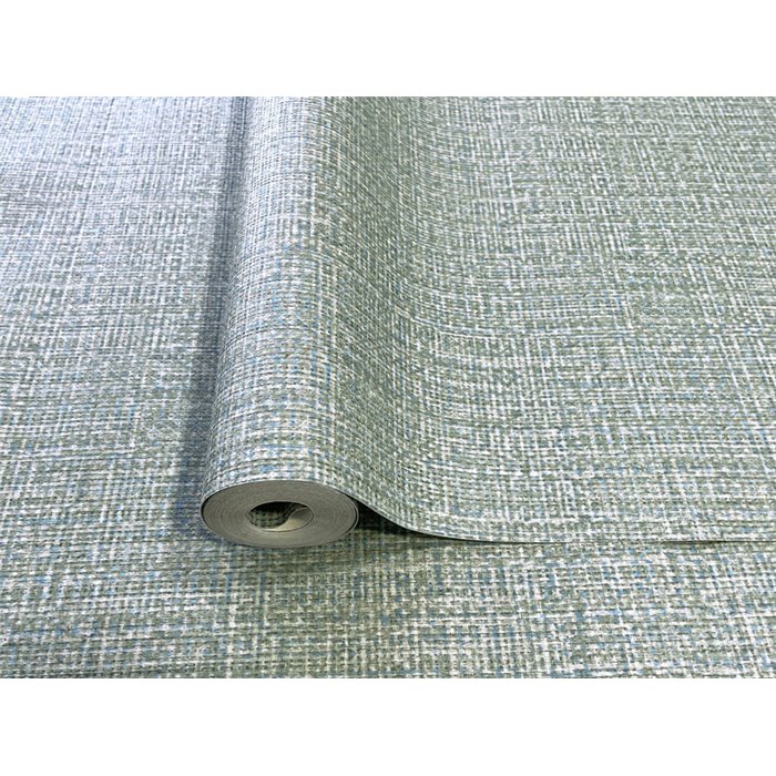 Papier peint turquoise effet raphia pour salle de bain et spa · Hera Eternity 211-9