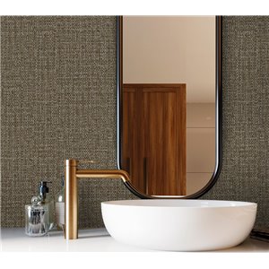 Papel pintado grafito textura rafia estilo japonés moderno 2