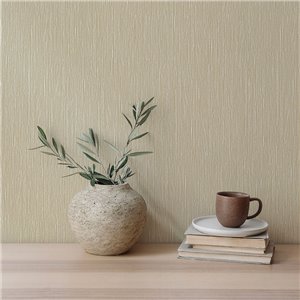 Vinyltapete Hellbeige mit Basteffekt 2