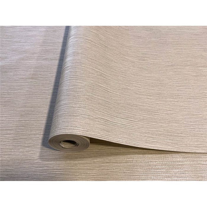 Vinyl raffia wallpaper greige and gold finish · Hera Eternity 212-6