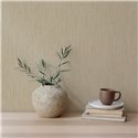 Vinyl raffia wallpaper embossed in beige and gold · Hera Eternity 212-7