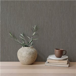 Vinyl wallpaper grey and brown raffia effect 2