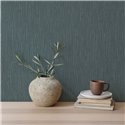 Vinyl wallpaper dark turquoise raffia texture · Hera Eternity 212-10