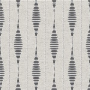 Papel pintado ikat de rayas blanco y negro