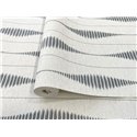 White and black striped ikat wallpaper · Hera Eternity 213-1
