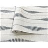 Gestreifte Ikat-Tapete in Weiß und Schwarz · Hera Eternity 213-1