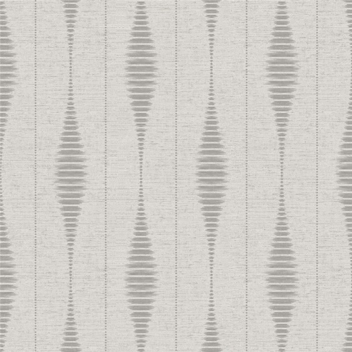 Papel pintado de rayas estilo ikat gris · Hera Eternity 213-2