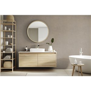 Papel pintado efecto estuco beige topo 2