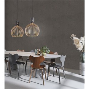 Papel pintado efecto estuco gris topo oscuro 2