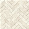 Tapete Fischgrät Ziegel Off-White
