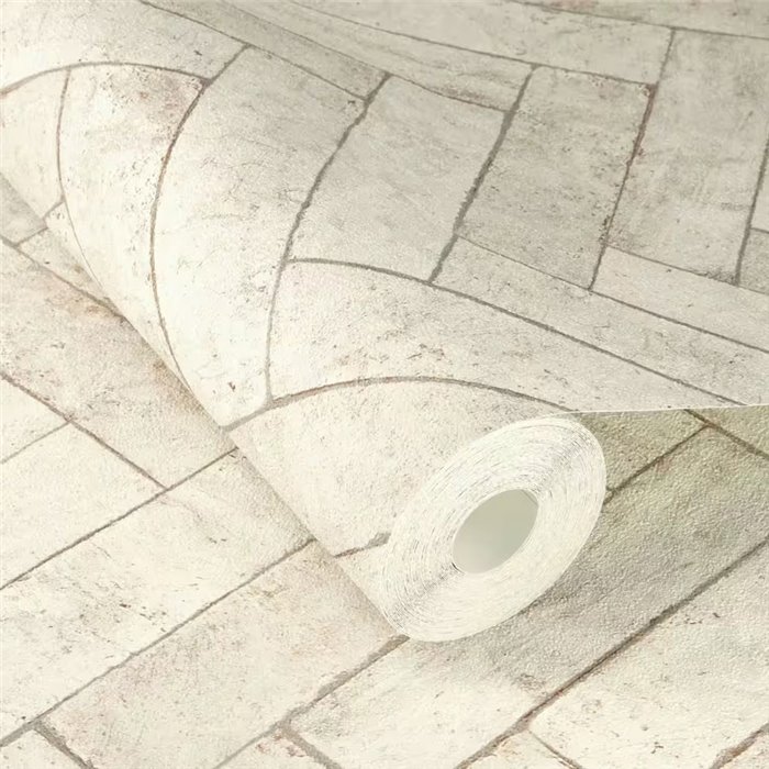 Tapete Fischgrät Ziegel Off-White · Rasch Factory V 499117