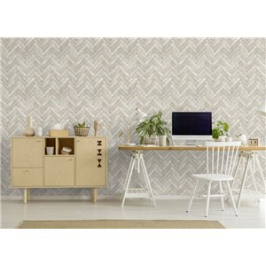 Papel pintado efecto piedra espiga gris claro 2