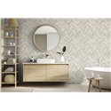 Herringbone Stone Effect Wallpaper Light Grey · Rasch Factory V 499124